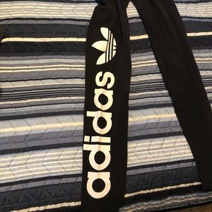 Women’s XS Black and White Adidas Leggings
